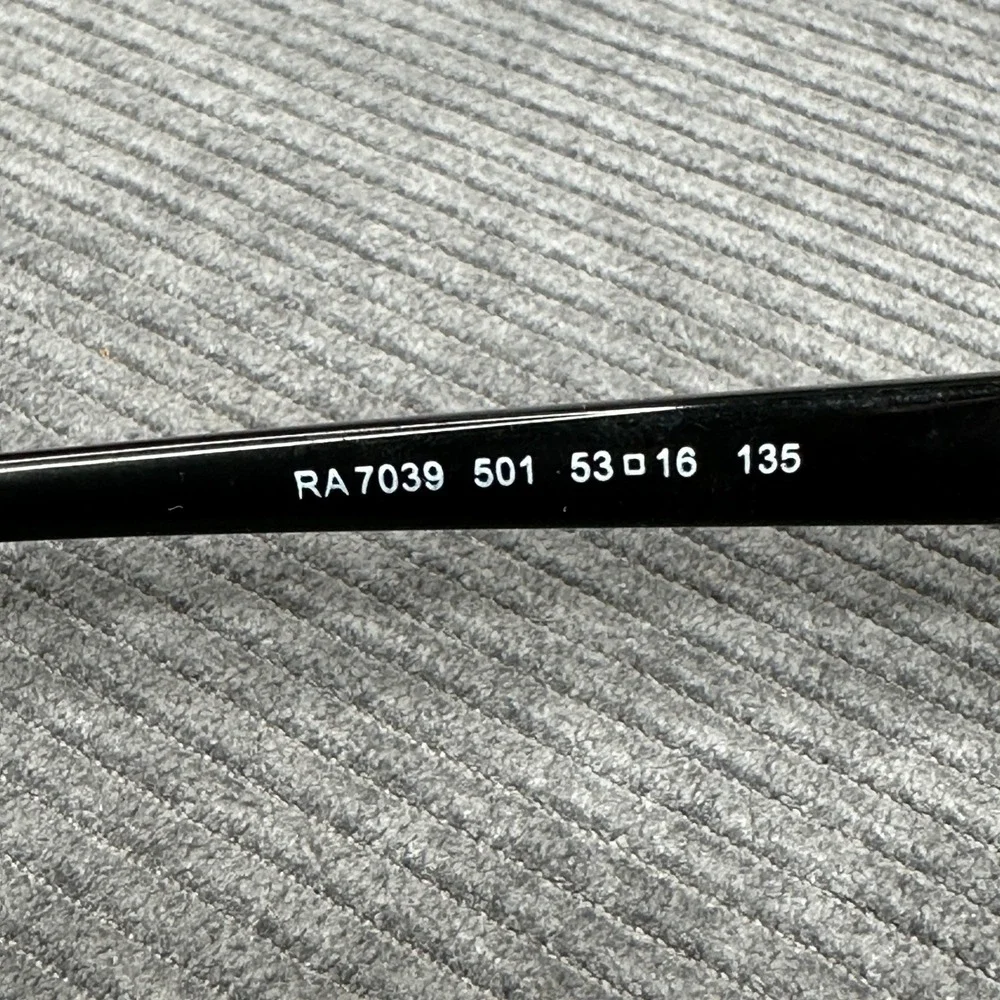 Ralph Ralph Lauren RA7039 501 Black Rectangular Y2K Eyeglasses Frames 53-16-135
